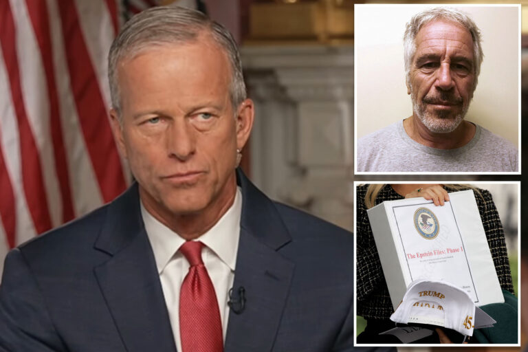 Senate Majority Leader John Thune supports full disclosure of Epstein files