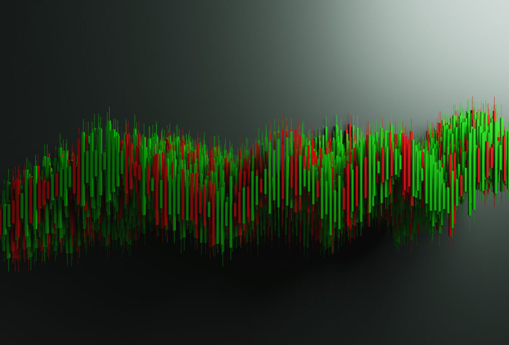 background with chart candle for day trade