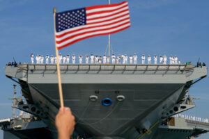 Aircraft Carrier USS Gerald R. Ford Deploys From Virginia As Conflict Between Israel And Iran Continues