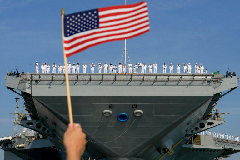 Aircraft Carrier USS Gerald R. Ford Deploys From Virginia As Conflict Between Israel And Iran Continues