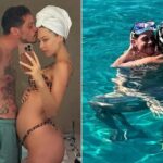 elsie-hewitt-and-pete-davidson-celebrate-baby-bump-on-vacation