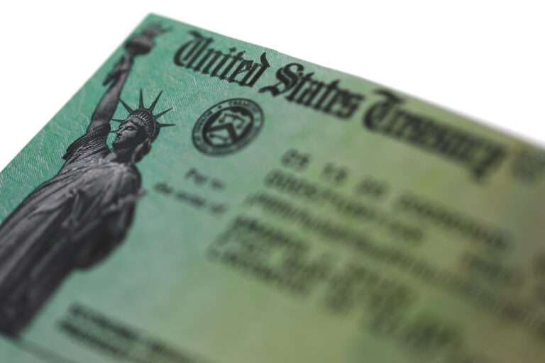 US treasury check for Economic impact payment