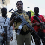 FILE PHOTO: Former police officer Jimmy "Barbecue" Cherizier holds press conference in Port-au-Prince