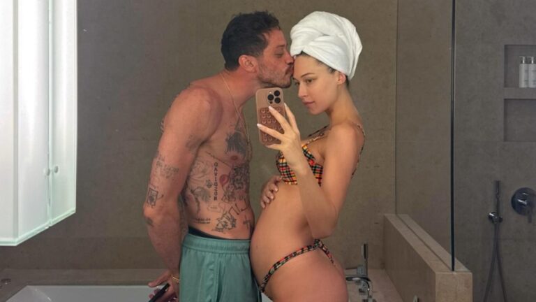 pete-davidson-and-elsie-hewitt-celebrate-baby-bump-on-vacation