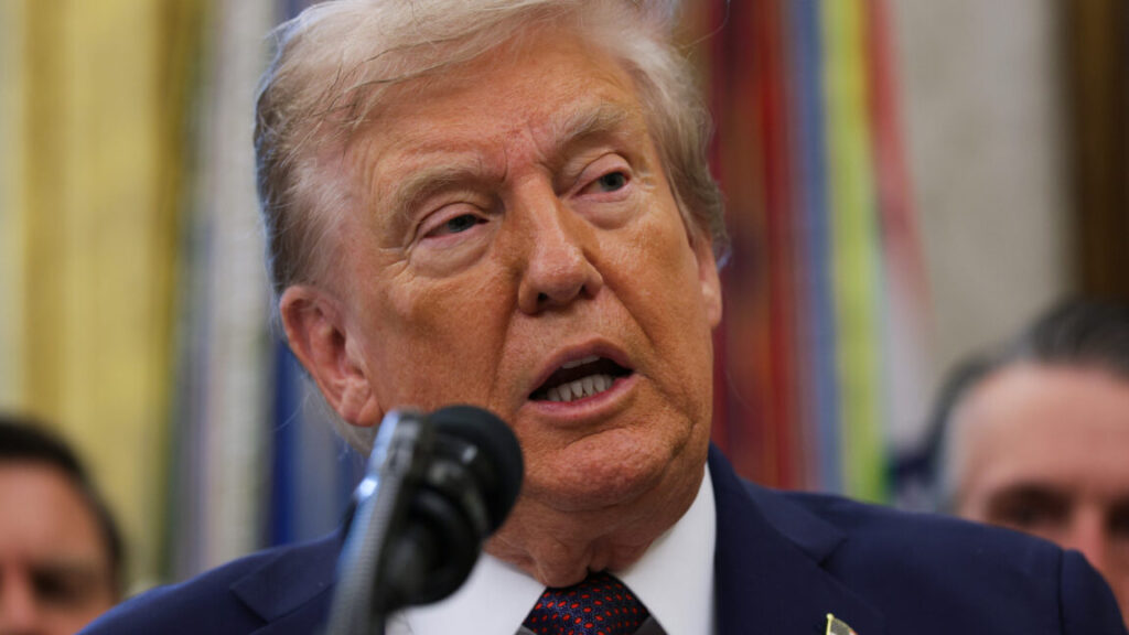 President Trump Makes Announcement In The Oval Office Of The White House