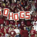 arkansas-fans-defy-severe-weather-to-celebrate-college-football