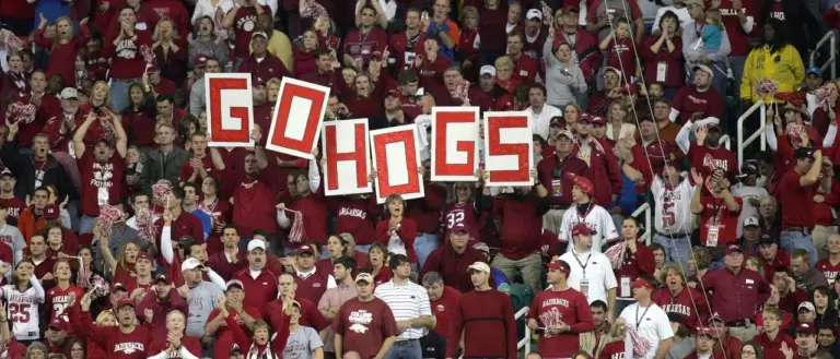 arkansas-fans-defy-severe-weather-to-celebrate-college-football