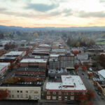 Centralia is pictured from above at sunset on Thursday, Nov. 7.