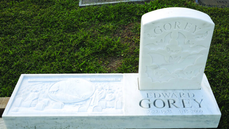 edward-gorey-finally-honored-with-headstone-at-woodland-cemetery