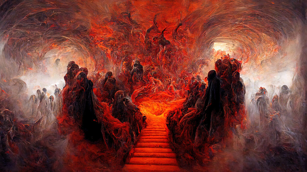 The,Hell,Inferno,Metaphor,,Souls,Entering,To,Hell,In,Mesmerize