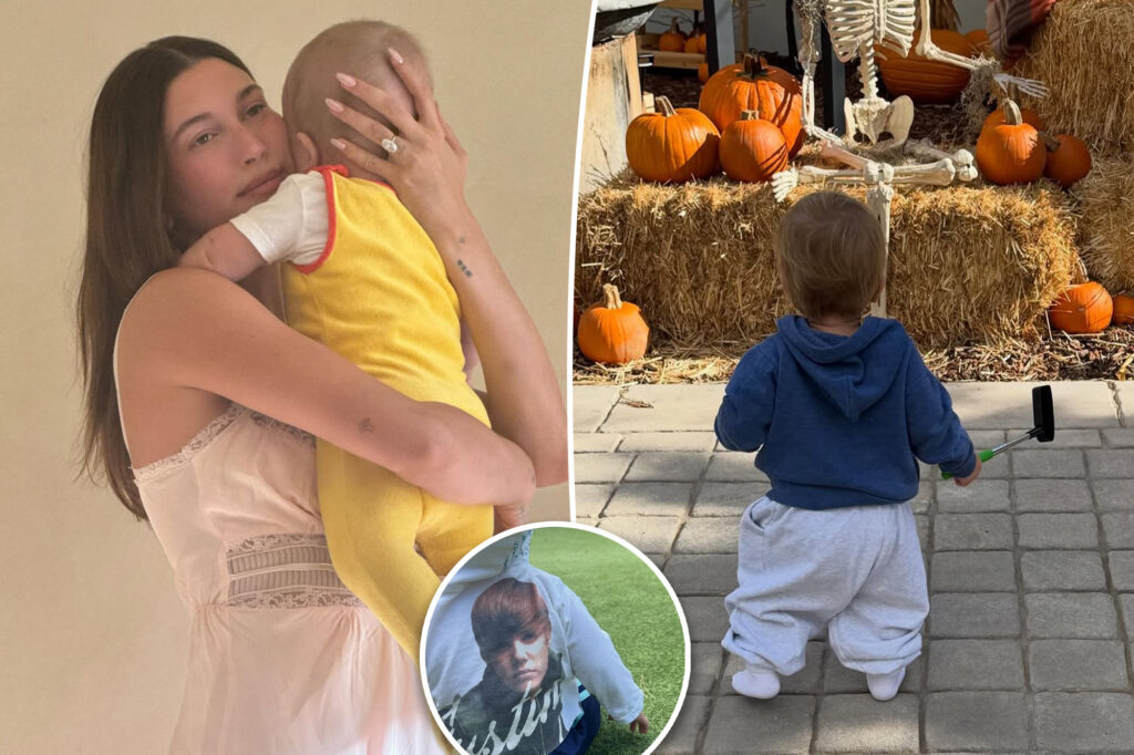 hailey-bieber-s-son-jack-rocks-justin-merch-ahead-of-halloween