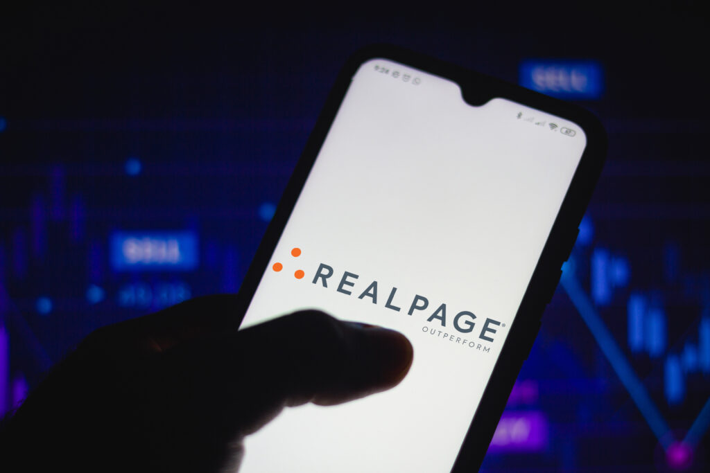 January 8, 2021, Brazil. In this photo illustration the RealPage logo seen displayed on a smartphone.