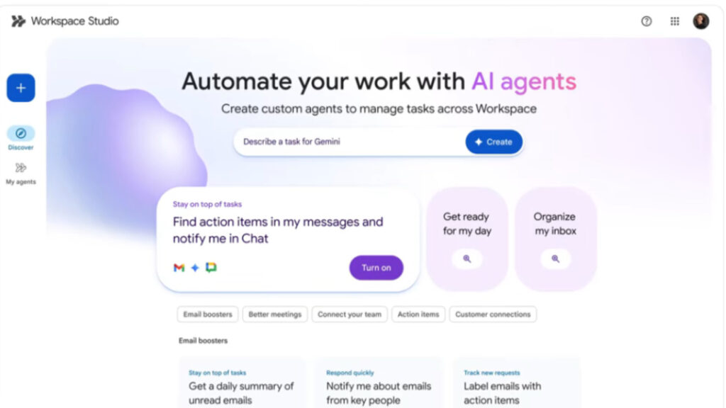 google-launches-workplace-studio-for-ai-task-automation