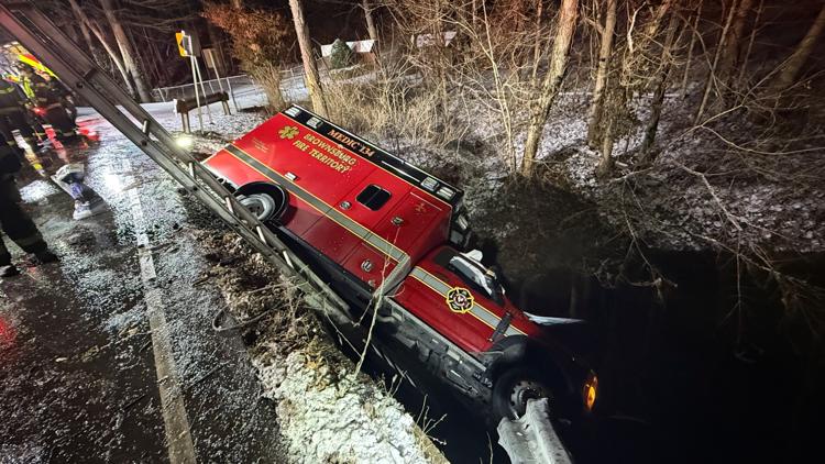 ambulance-crashes-into-creek-in-brownsburg-due-to-icy-roads